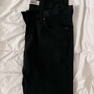 Naked & Famous SUPER GUY Denim Black Men's Jeans size 36.